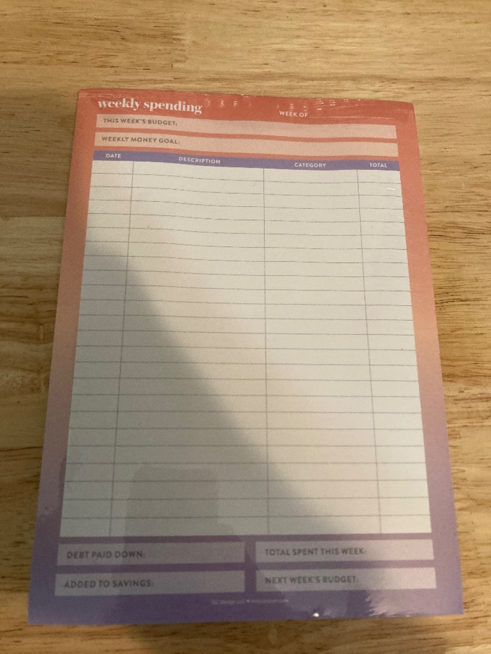 NEW Erin Condren Budget Pad